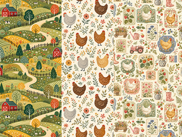 Mix Country Farmhouse Wallpaper by Surfkitten - The Sims 4 Custom Content
