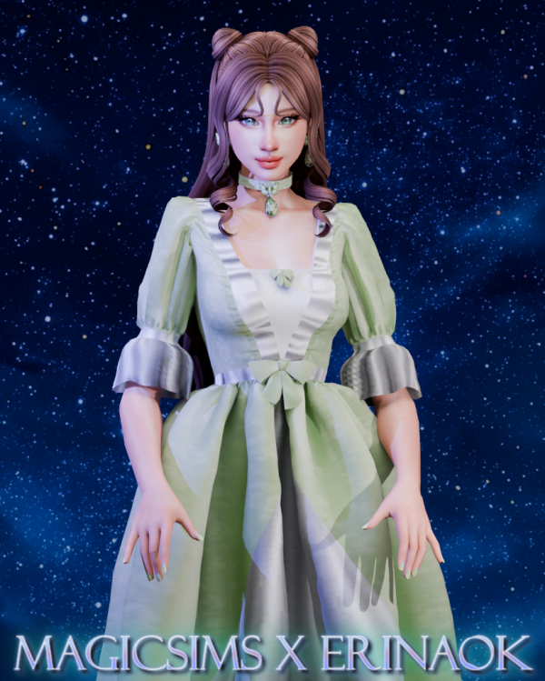 Maxis Match Lirielle hair Magicsims x ErinAOK by simsfinds - The Sims 4 Custom Content