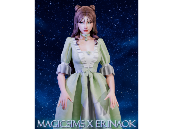Maxis Match Lirielle hair Magicsims x ErinAOK - The Sims 4 Custom Content