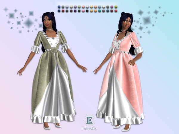 Mix ErinAOK Magic Sims Women's Lirielle Gown 081126 - The Sims 4 Custom Content