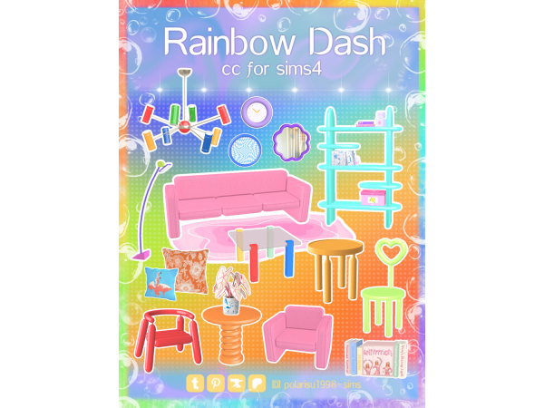 Maxis Match Polarisu__RainbowDash set - The Sims 4 Custom Content