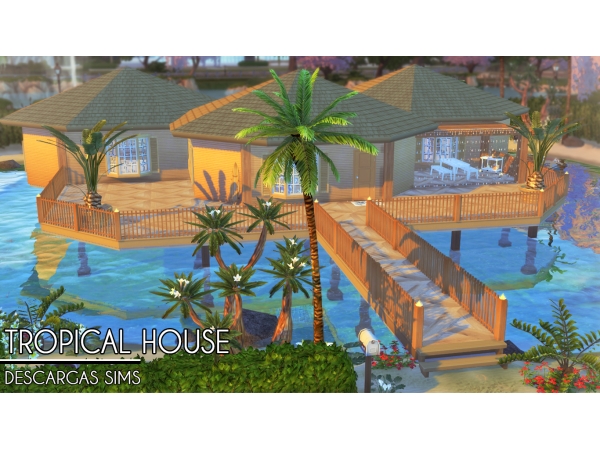 Alpha Tropical House (Base Game) - The Sims 4 Custom Content