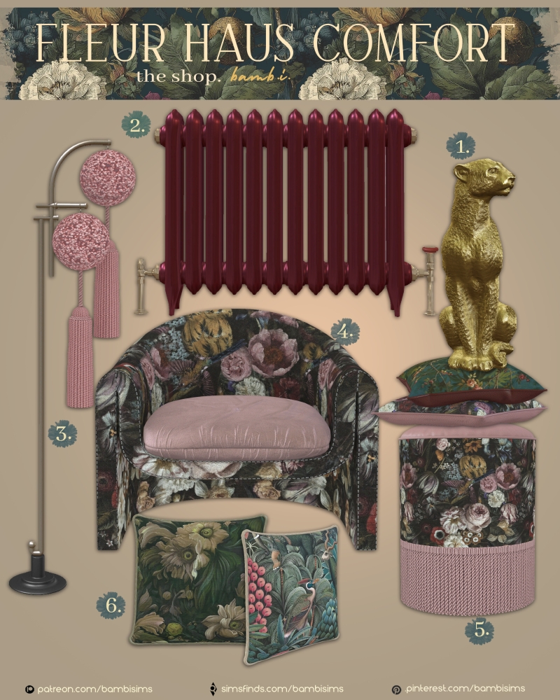 Alpha fleur haus comfort by bambisims - The Sims 4 Custom Content