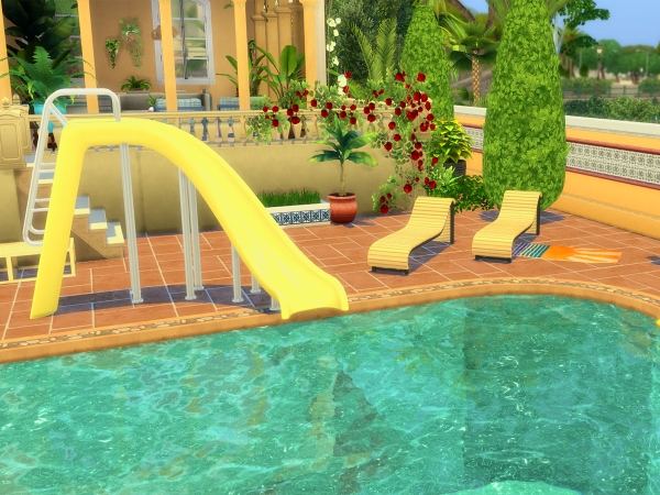Alpha Marisol Pool and Patio Set 1 - The Sims 4 Custom Content