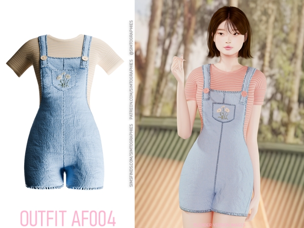 Alpha Outfit AF004 - The Sims 4 Custom Content