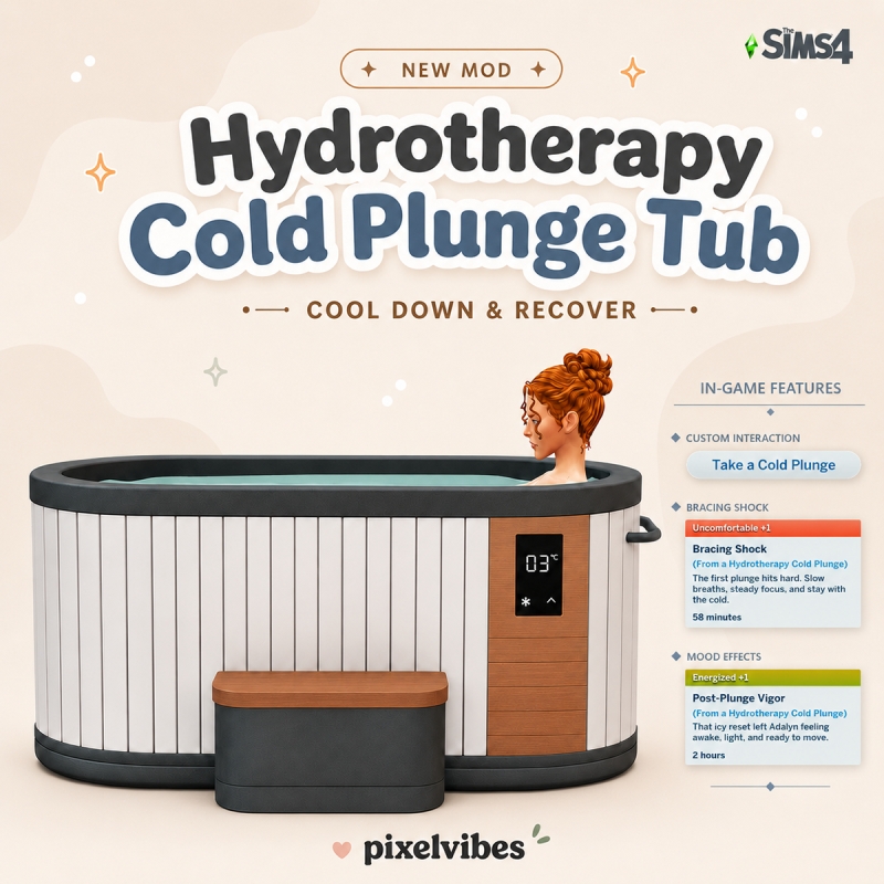 Mix Hydrotherapy Tub by pixelvibes - The Sims 4 Custom Content