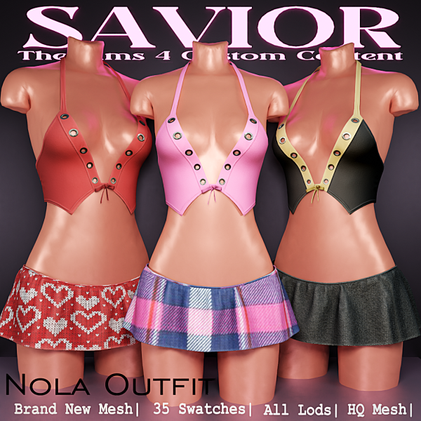 Alpha Svr_Nola Trisna Outfit by saviorts4 - The Sims 4 Custom Content