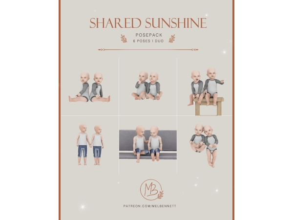 Mix Shared Sunshine Posepack - The Sims 4 Custom Content
