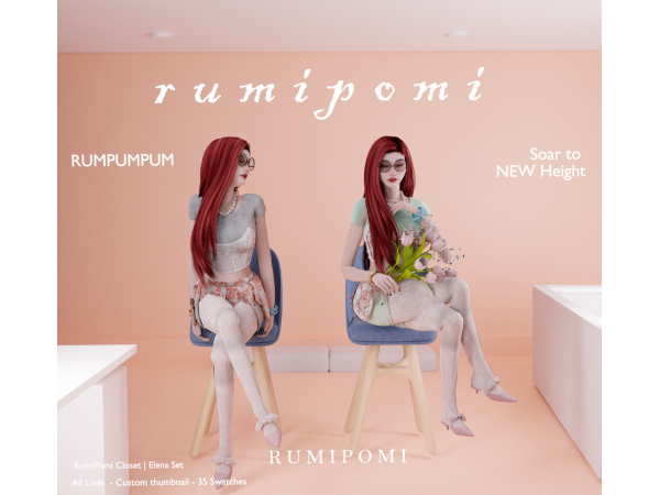 Alpha Rumpumpum_Elena Outfit Set - The Sims 4 Custom Content