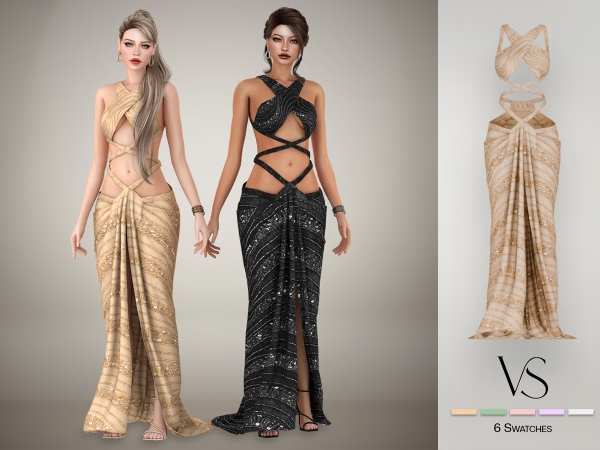 Alpha Aspen Dress - The Sims 4 Custom Content