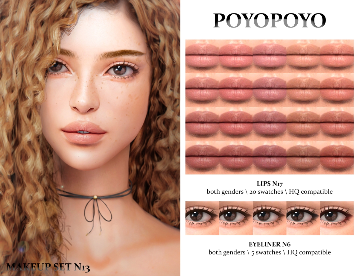 Alpha Makeup Set N13 by simsfinds - The Sims 4 Custom Content