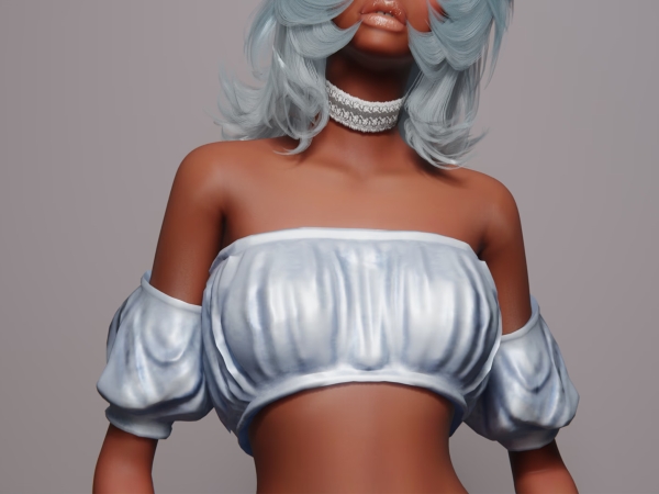 Alpha Luna Top - The Sims 4 Custom Content
