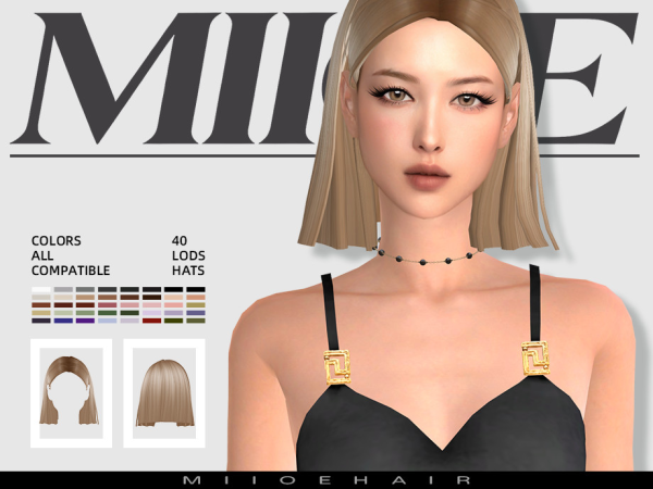 Maxis Match MIIOE Short hair by MIIOE - The Sims 4 Custom Content