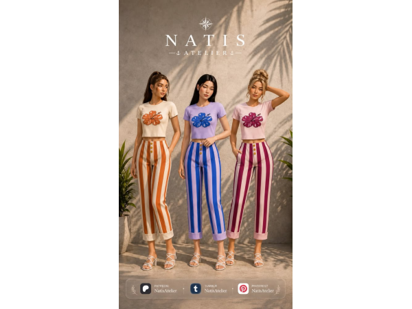 Maxis Match Tropical Bloom Set by NatisAtelier - The Sims 4 Custom Content