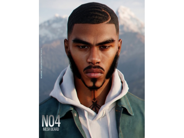 Alpha MESH BEARD N04 [ Style 03 FREE] - The Sims 4 Custom Content