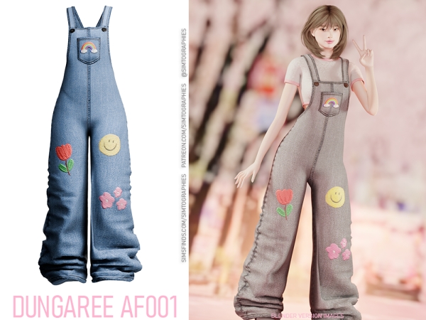 Alpha Dungaree AF001 - The Sims 4 Custom Content