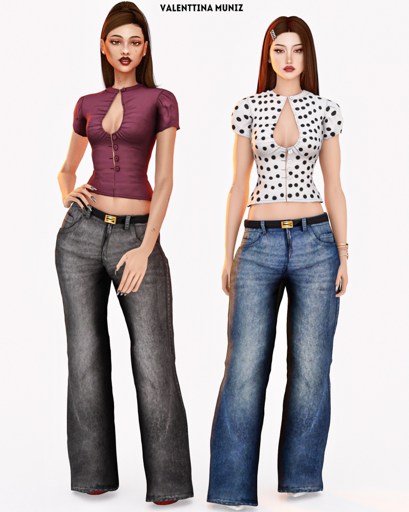 Alpha Julietta top Early access by valentinamuniz - The Sims 4 Custom Content