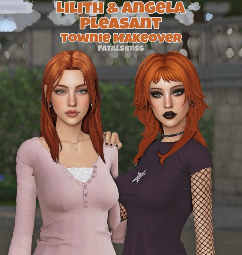 Mix Lilith Angela Pleasant Townie Makeover - The Sims 4 Custom Content