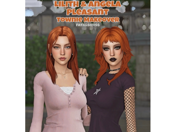 Mix Lilith Angela Pleasant Townie Makeover - The Sims 4 Custom Content