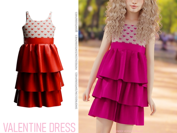 Alpha Valentine Dress - The Sims 4 Custom Content