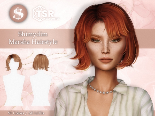 Alpha Shimydim Marsha Hairstyle - The Sims 4 Custom Content