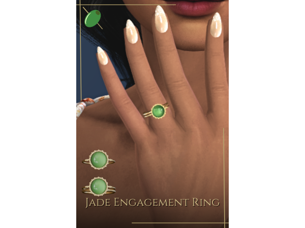 Alpha Jade Engagement Ring - The Sims 4 Custom Content