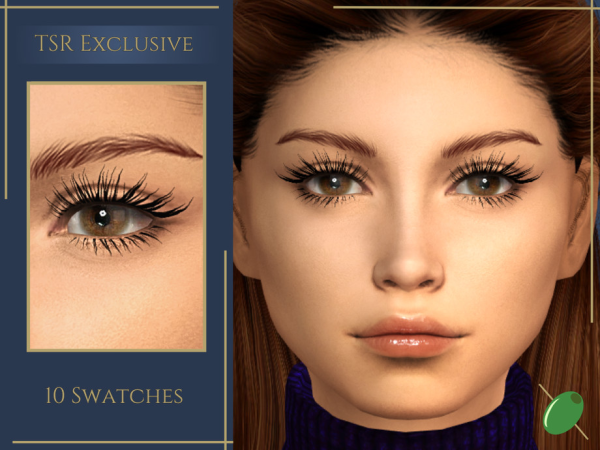 Alpha Stephanie 3D Lashes by Pitted0live - The Sims 4 Custom Content