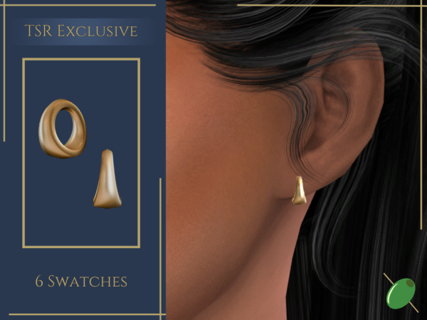 Alpha Millie Huggie Hoops - The Sims 4 Custom Content