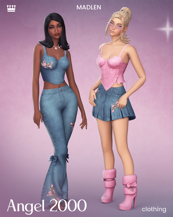 Maxis Match Angel 2000 Set by simsfinds - The Sims 4 Custom Content