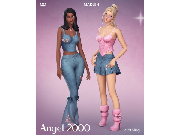 Maxis Match Angel 2000 Set by madlen - The Sims 4 Custom Content