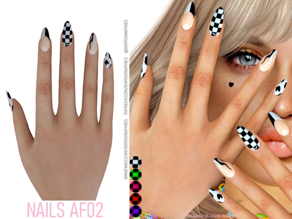 Alpha Nails AF02 - The Sims 4 Custom Content