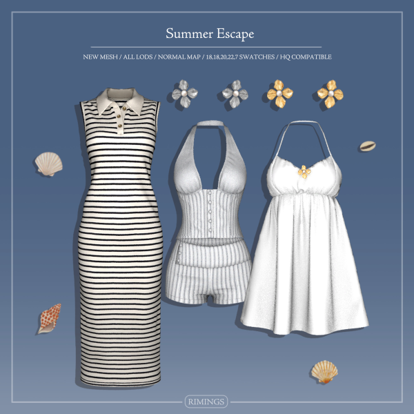 Alpha [RIMINGS] Summer Escape by simsfinds - The Sims 4 Custom Content