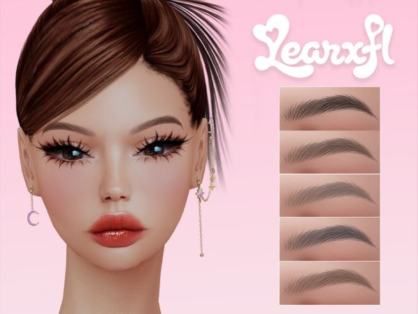 Alpha Violaine Eyebrows by Learxfl - The Sims 4 Custom Content