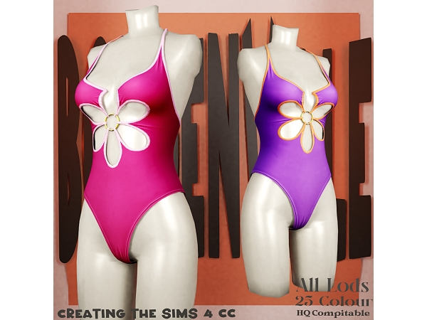 Alpha Boe_Marisa Gilbert Swimsuit - The Sims 4 Custom Content