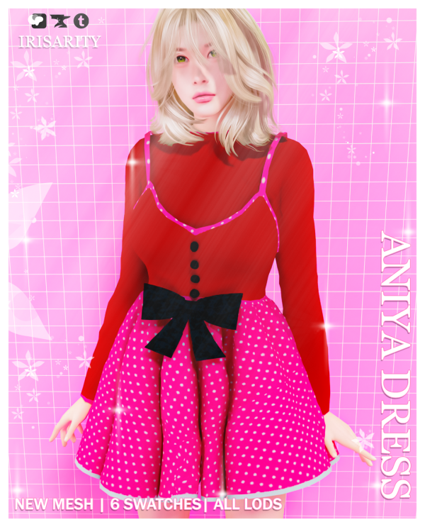 Alpha Anyia Dress by irisaritysims - The Sims 4 Custom Content