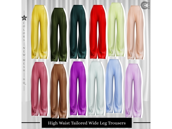Alpha High Wais Tailored WideLeg Trousers - The Sims 4 Custom Content