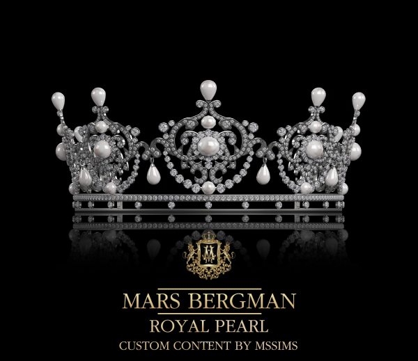 Alpha ROYAL PEARL TIARA by simsfinds - The Sims 4 Custom Content