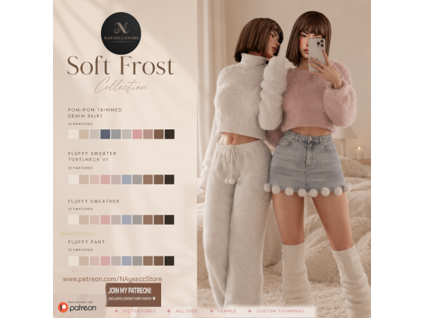 Alpha Soft Frost Collection by NAyssccStore - The Sims 4 Custom Content