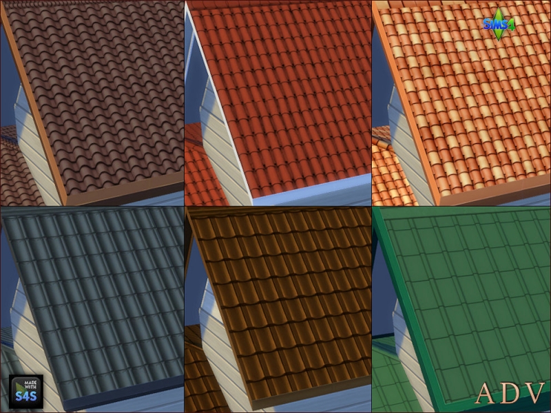 Alpha Roof tiles by artedellavita_mabra - The Sims 4 Custom Content