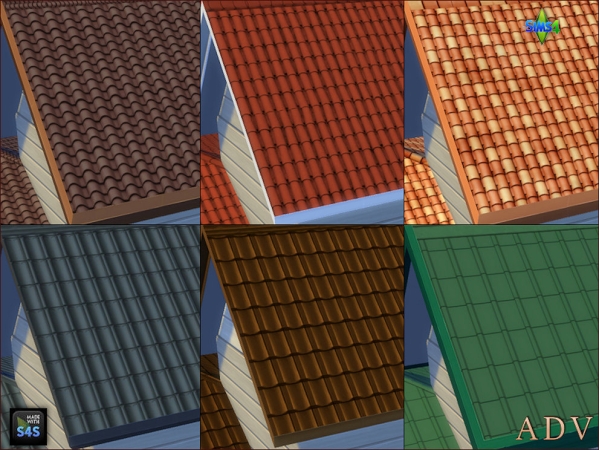 Alpha Roof tiles - The Sims 4 Custom Content