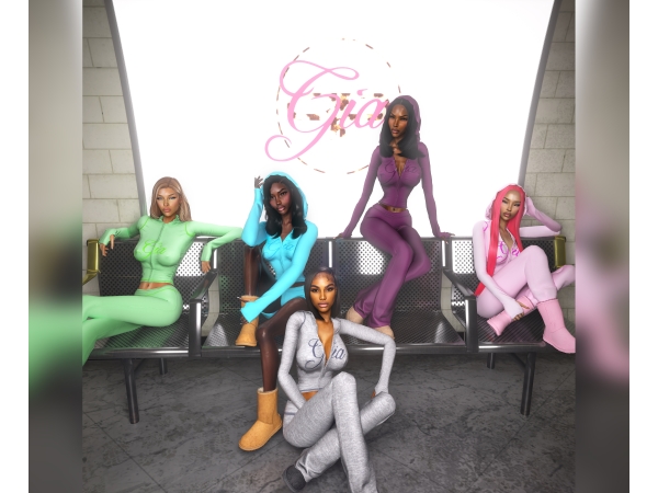 Alpha PLASTICsimz I AM GIA Blarie Collection With CH Uggs - The Sims 4 Custom Content