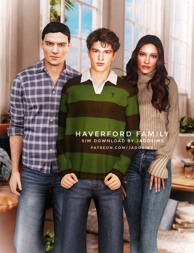 Alpha Haverford Family (Sim Download) by shopwithflynnn - The Sims 4 Custom Content