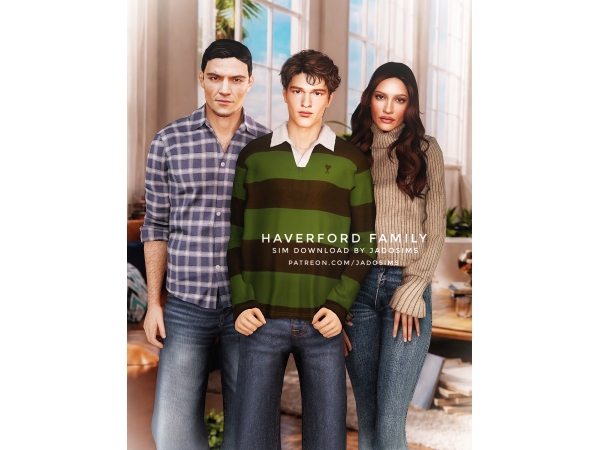 Alpha Haverford Family (Sim Download) - The Sims 4 Custom Content