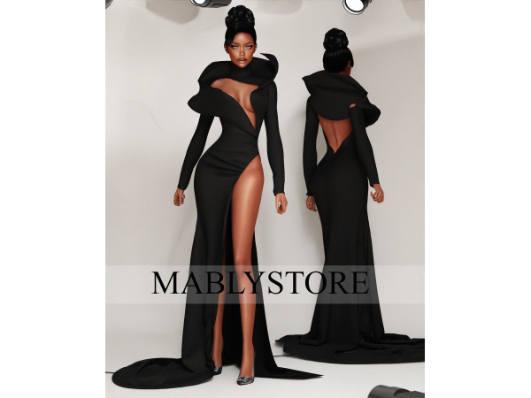 Alpha Irith Gown by Mably - The Sims 4 Custom Content
