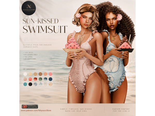 Alpha Sun Kissed Swimsuit by NAyssccStore - The Sims 4 Custom Content