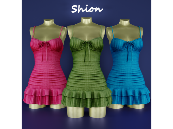 Alpha Shion Rena Ribbon Dress - The Sims 4 Custom Content