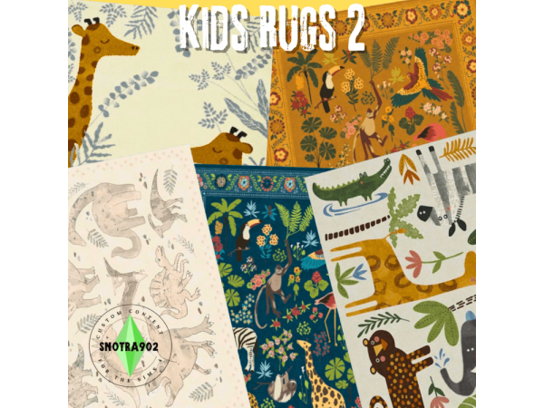 Mix Kids rugs2 by Snotra902 - The Sims 4 Custom Content