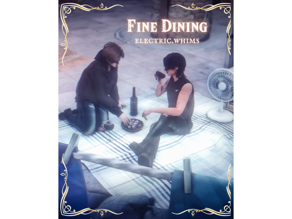 Mix Fine Dining Pose Pack by electricwhims - The Sims 4 Custom Content