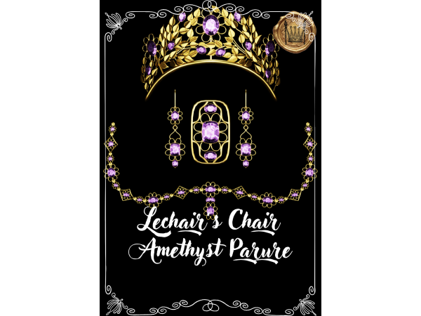 Alpha Amethyst parure by lechairschair - The Sims 4 Custom Content