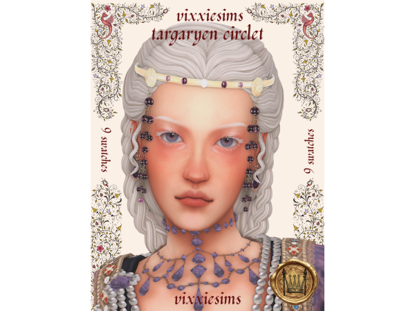 Maxis Match targaryen circlet by vixxiesimss - The Sims 4 Custom Content